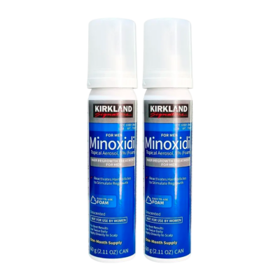 2 Botes - Minoxidil Kirkland Espuma 5% Barba & Cabello
